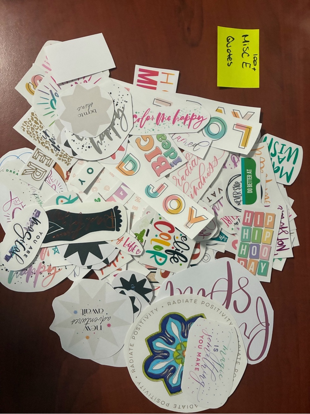Assorted Colorful Inspirational Sticker Pack